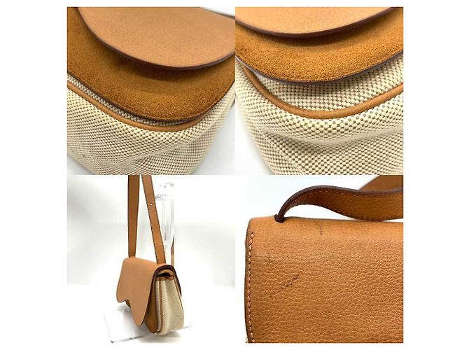 Borsa a spalla PM Colorado di Hermès Marrone Bianco Crudo - vista 4