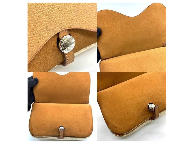 Borsa a spalla PM Colorado di Hermès Marrone Bianco Crudo - vista 6