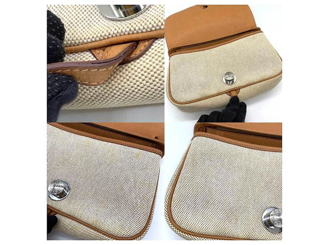 Borsa a spalla PM Colorado di Hermès Marrone Bianco Crudo - vista 7