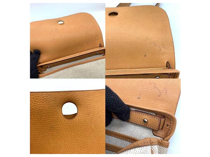 Borsa a spalla PM Colorado di Hermès Marrone Bianco Crudo - vista 8