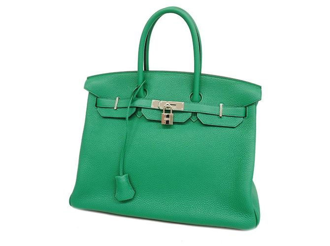 Hermès Hermes Birkin Verso 35 Handbag Dark green Leather ref.1508656 ...