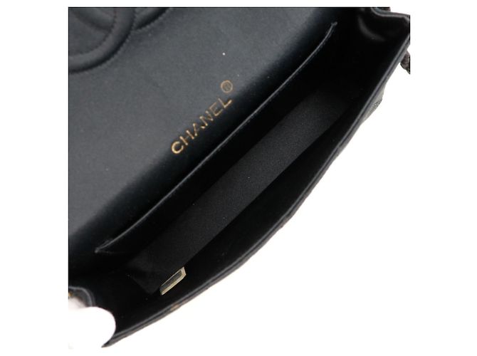 Borsa a spalla in satin Chanel Nero - vista 5