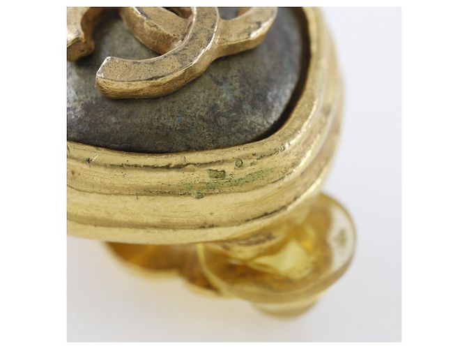Chanel vergoldete Clip-Ohrringe Golden - Ansicht 5
