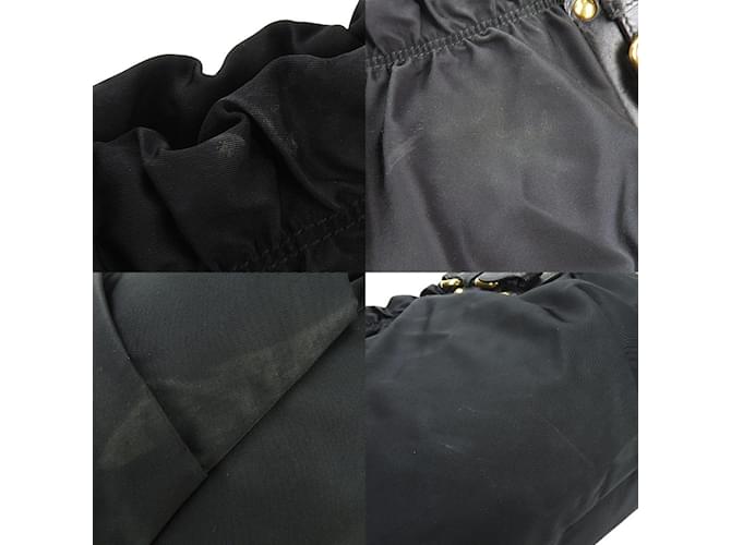 Borsa a mano Prada nera in nylon e pelle Nero - vista 6