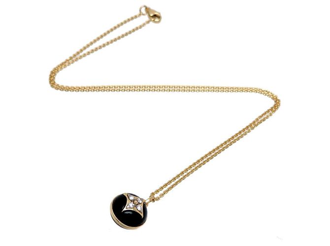 Collana in oro giallo, diamante e onice Louis Vuitton Nero Bianco - vista 3