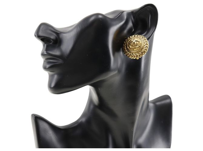 Vintage Gold Clip Ohrringe von Chanel Coco Golden - Ansicht 2