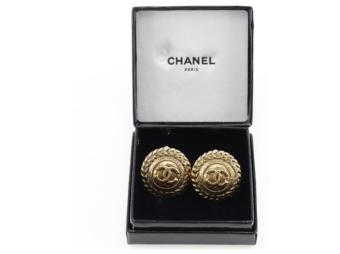 Vintage Gold Clip Ohrringe von Chanel Coco Golden - Ansicht 8