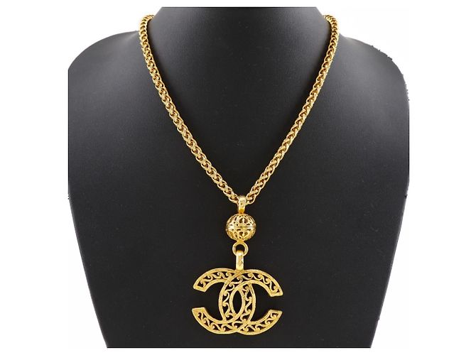 Collana vintage placcata in oro Chanel Coco D'oro - vista 2