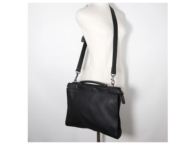 Borsa a Spalla Fendi Peekaboo Business Nero - vista 10