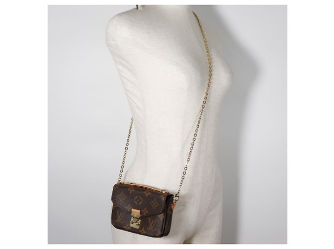 Bolso de Hombro Micro Metis Louis Vuitton Castaño - vista 8