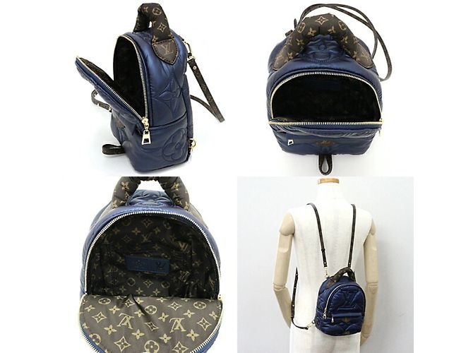 Zaino Palm Springs MINI M21060 di Louis Vuitton Blu navy - vista 3