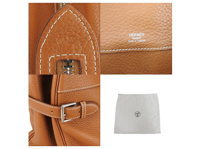 Hermès Borsa Hermes Taurillon Clemence Atlas 35 in oro D'oro - vista 10