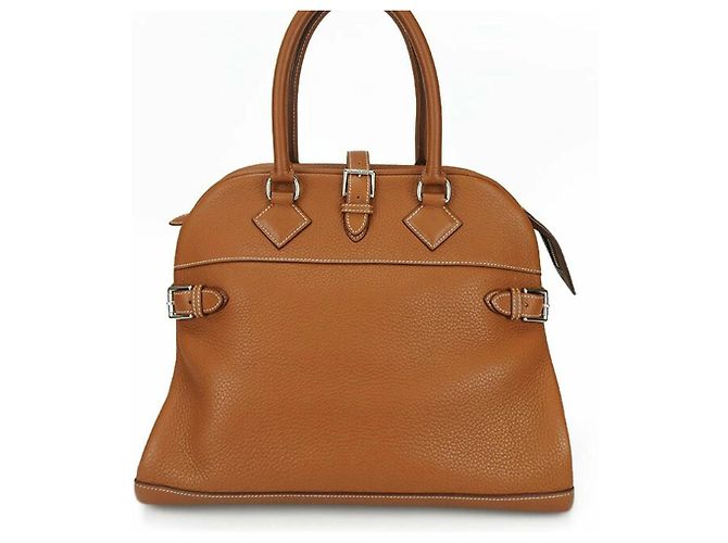 Hermès Borsa Hermes Taurillon Clemence Atlas 35 in oro D'oro - vista 11