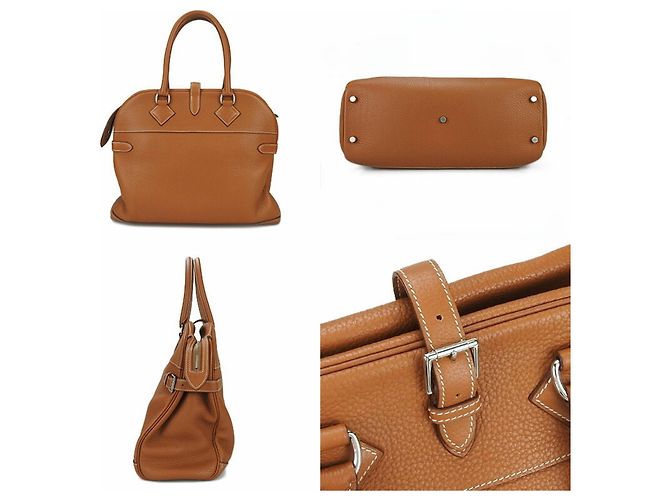 Hermès Borsa Hermes Taurillon Clemence Atlas 35 in oro D'oro - vista 3