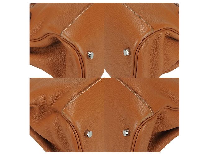 Hermès Borsa Hermes Taurillon Clemence Atlas 35 in oro D'oro - vista 4