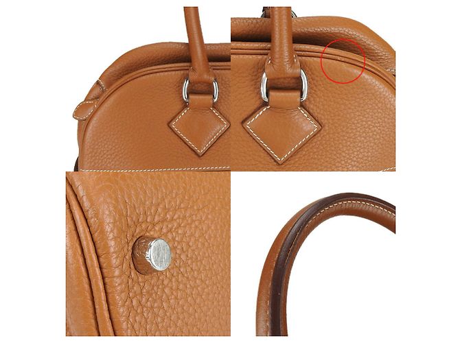 Hermès Borsa Hermes Taurillon Clemence Atlas 35 in oro D'oro - vista 8