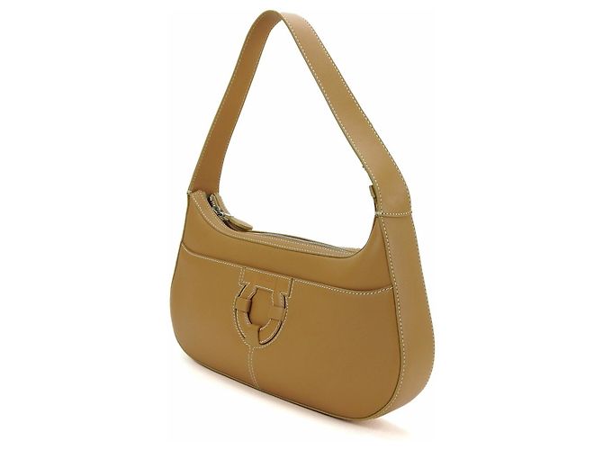 Borsa a spalla in pelle Gancini di Salvatore Ferragamo Cammello - vista 2