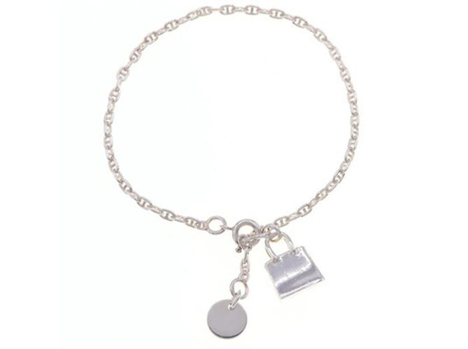 Birkin Hermès Pulsera de charm de plata esterlina Hermes - vista 2