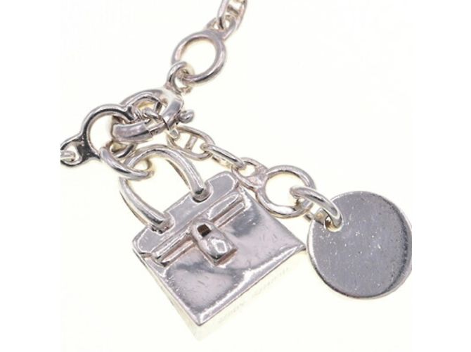 Birkin Hermès Pulsera de charm de plata esterlina Hermes - vista 3