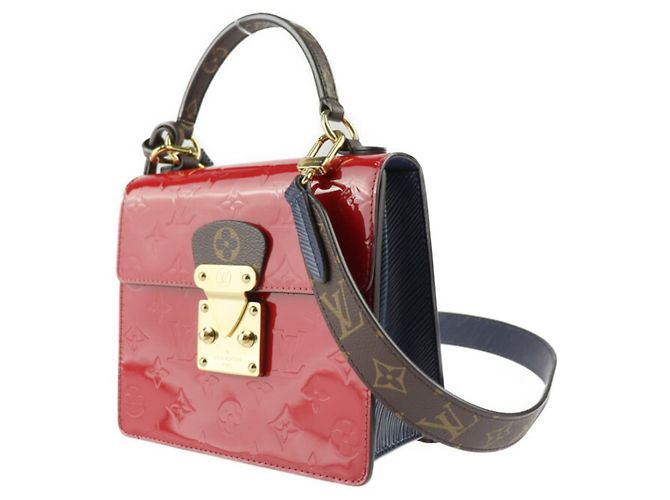 Borsa Louis Vuitton Spring Street PM Marrone Rosso Blu - vista 2