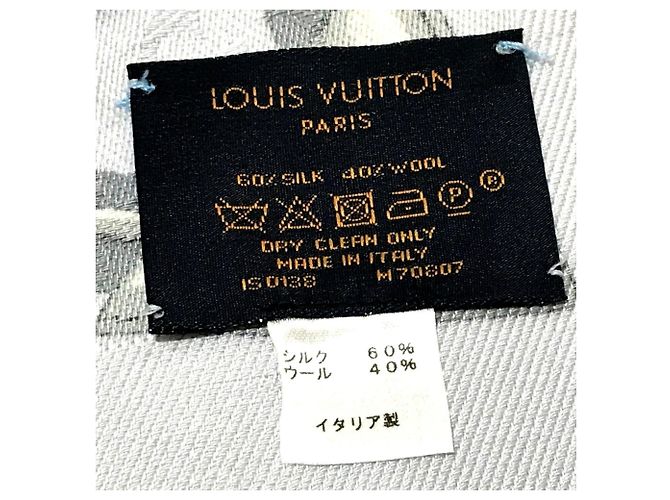 Monogram Confidential Schal von Louis Vuitton Hellblau - Ansicht 11