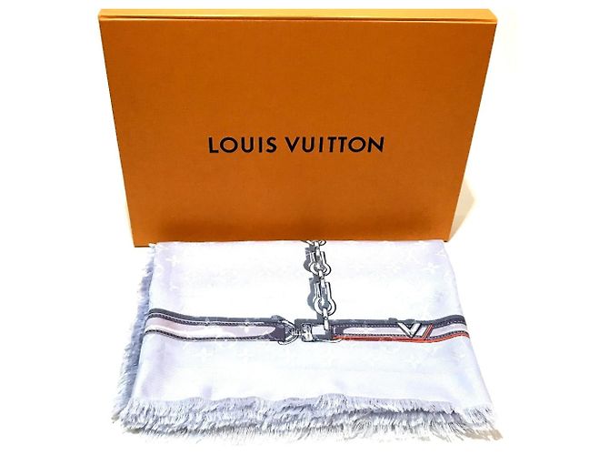 Monogram Confidential Schal von Louis Vuitton Hellblau - Ansicht 12