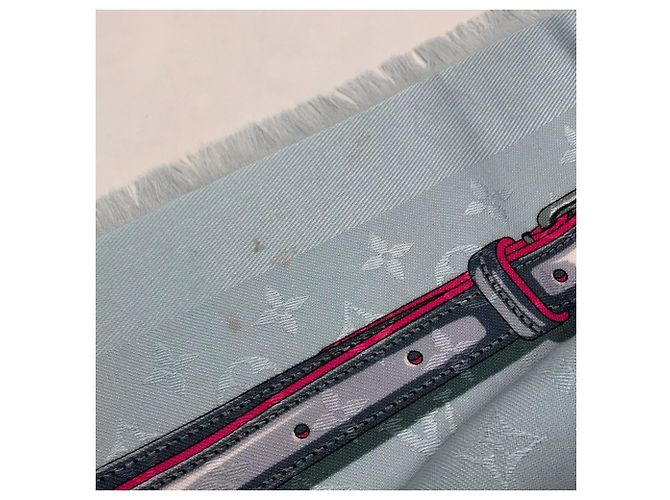 Monogram Confidential Schal von Louis Vuitton Hellblau - Ansicht 6