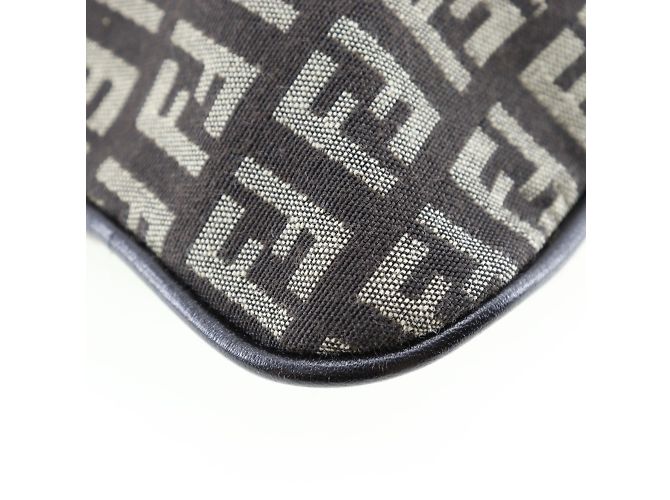 Fendi Zucchino Canvas Schultertasche Braun - Ansicht 4
