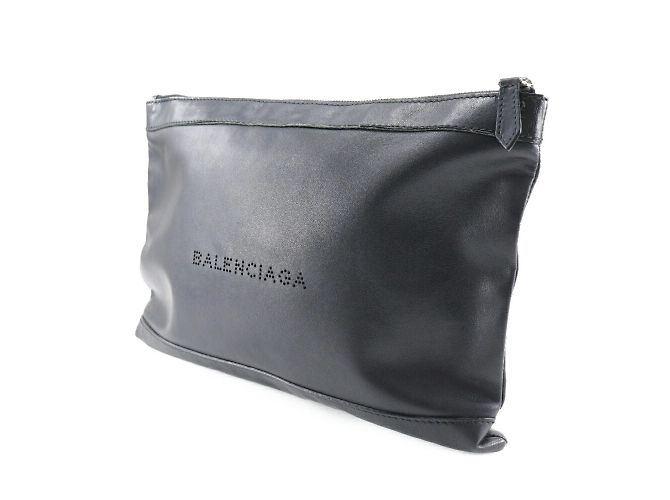 Clutch in suede nero Balenciaga - vista 2