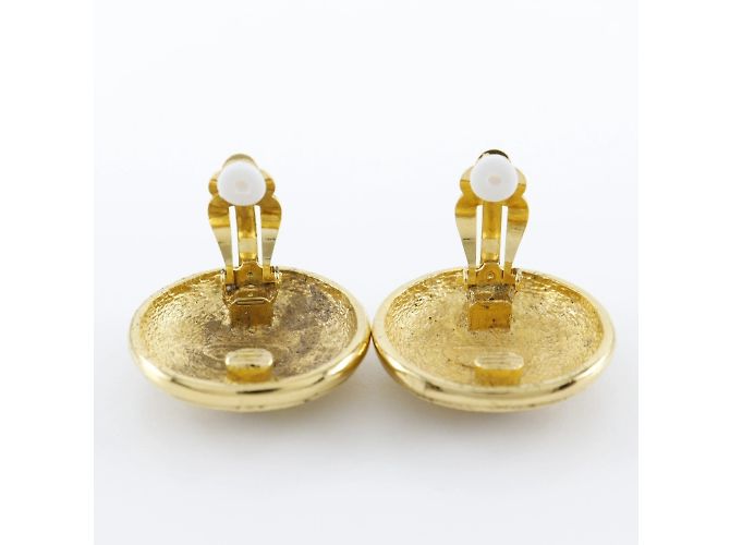 Orecchini a clip placcati in oro Chanel Coco Mark - vista 5