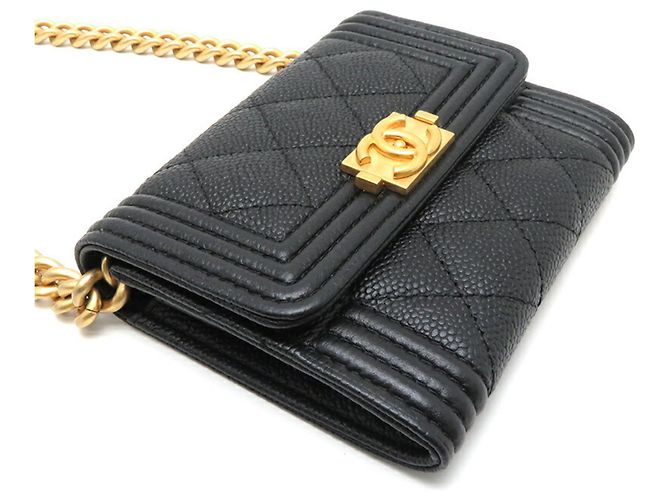 Borsa a spalla Chanel Boy Chain Nero - vista 3