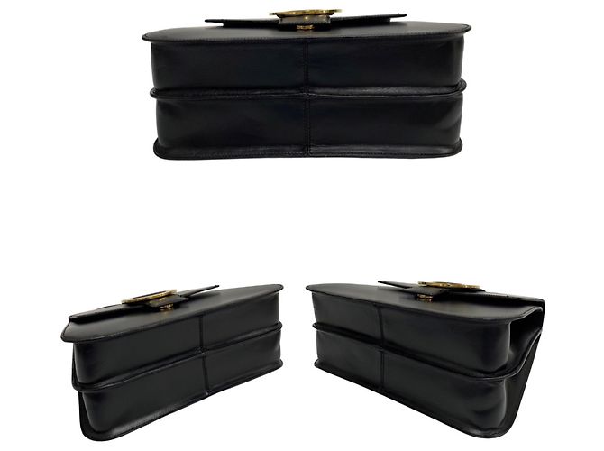 Céline Borsa a spalla 2 in 1 in pelle di vitello nera Celine Nero - vista 7