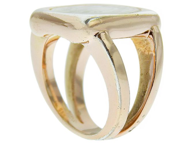 Hermès Hermes Corozo Serie vergoldeter Ring - Ansicht 3
