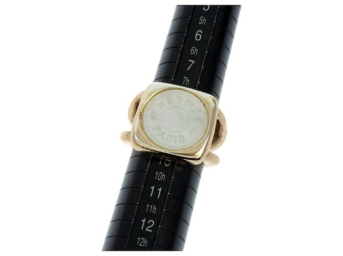 Hermès Hermes Corozo Serie vergoldeter Ring - Ansicht 6
