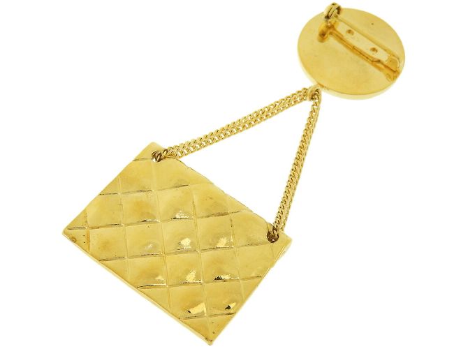 Spilla Matelassé Placcata Oro di Chanel D'oro - vista 2