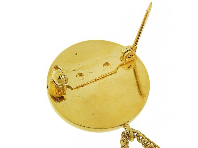 Spilla Matelassé Placcata Oro di Chanel D'oro - vista 3