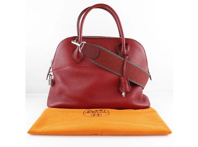 Hermès Borsa Hermes Bolide 31 in Rouge H Rosso - vista 10