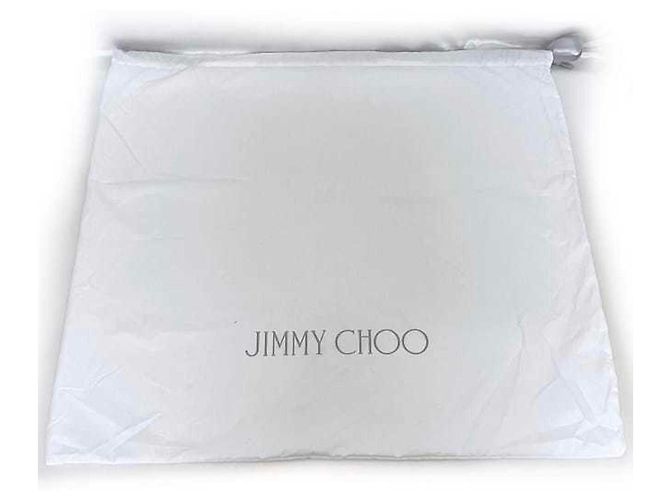 Borsa tote in tela e pelle marrone e bianca Jimmy Choo Bianco - vista 10