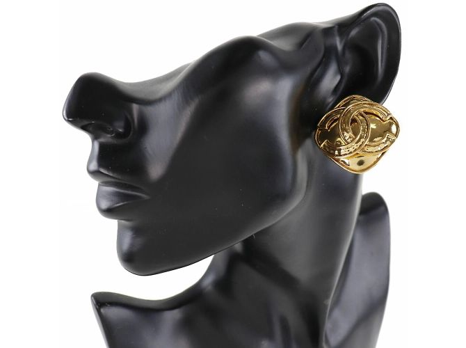 Orecchini vintage placcati in oro Chanel - vista 2