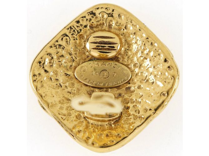 Orecchini vintage placcati in oro Chanel - vista 5