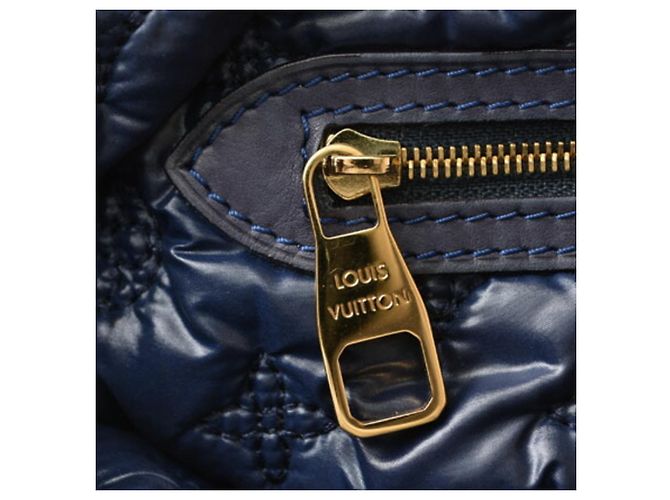 Borsa Tote Lockit MM Monogram De Jour Louis Vuitton Blu - vista 11