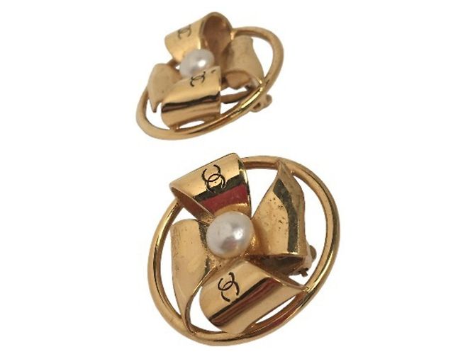 Orecchini a clip dorati Chanel D'oro - vista 4