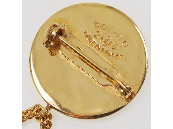 Spilla vintage placcata in oro Chanel D'oro - vista 3