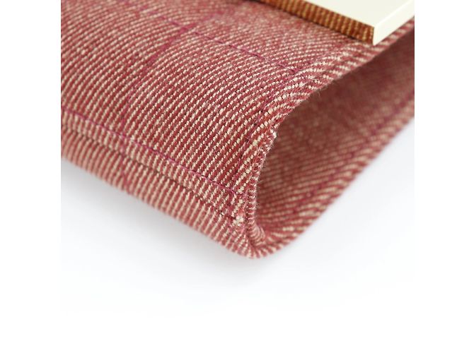 Borsa a spalla in tela di cotone rossa Chanel Rosso - vista 5