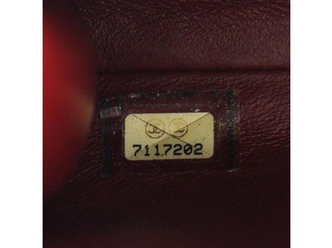 Borsa a spalla in tela di cotone rossa Chanel Rosso - vista 7