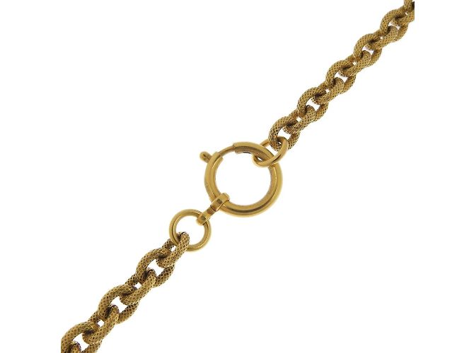 Collana da donna Chanel Coco Mark vintage placcata in oro x vetro - vista 4