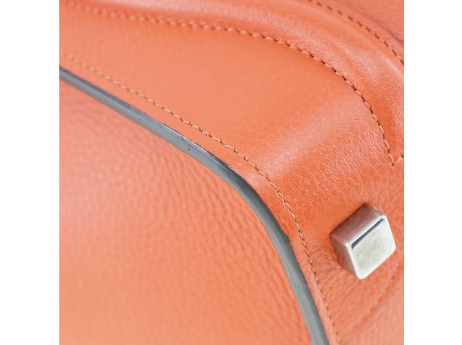 Céline Bolso de mano Celine Luggage Micro Shopper Roja - vista 4