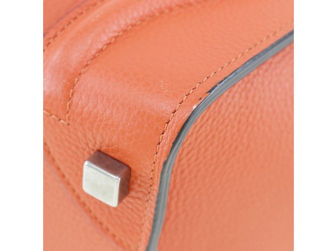 Céline Bolso de mano Celine Luggage Micro Shopper Roja - vista 5