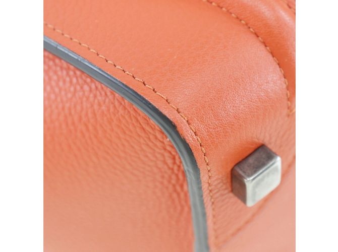 Céline Bolso de mano Celine Luggage Micro Shopper Roja - vista 6