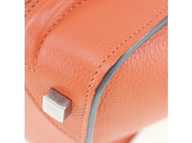 Céline Bolso de mano Celine Luggage Micro Shopper Roja - vista 7